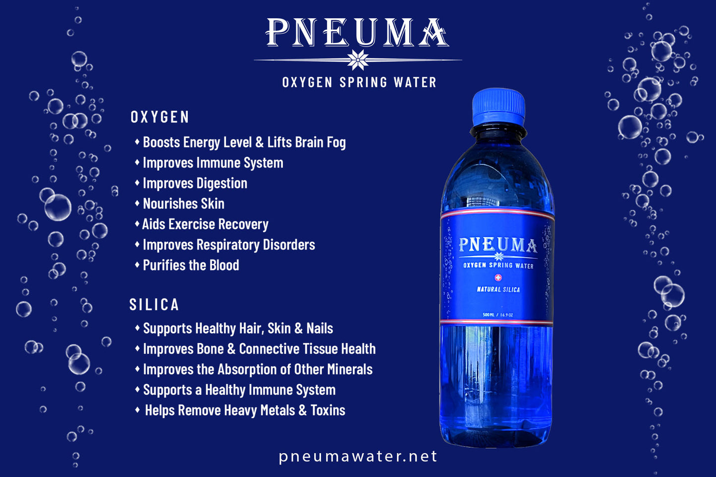 Pneuma Oxygen Spring Water 500ml 12-Pack